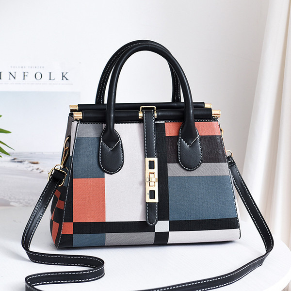 Handbags 2019 new European and American big bag large capacity Ms. elegant fashion trend handbag shoulder bag