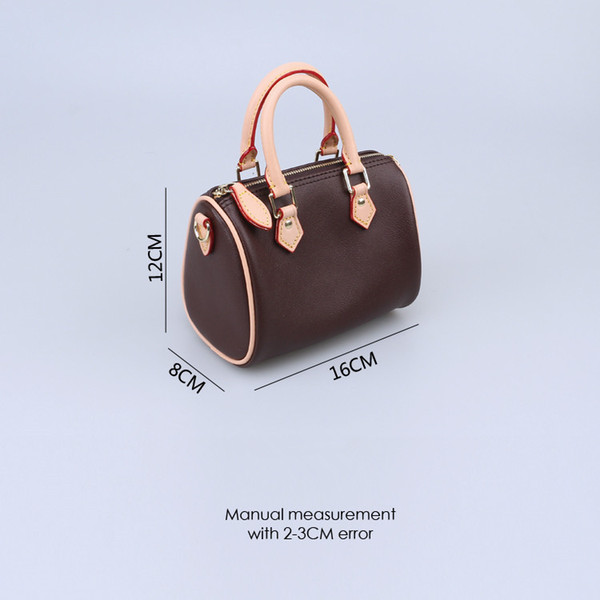 England Style Fashion Women Girl Boston Bags crossbody bag or totes bolsas femininas genuine leather single shoulder bag brown mini size