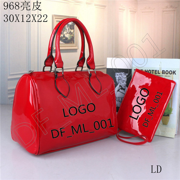 Spot 2019 autumn new European and American fashion style leather women's handbag solid Boston Bag 7 colors available free shipping
