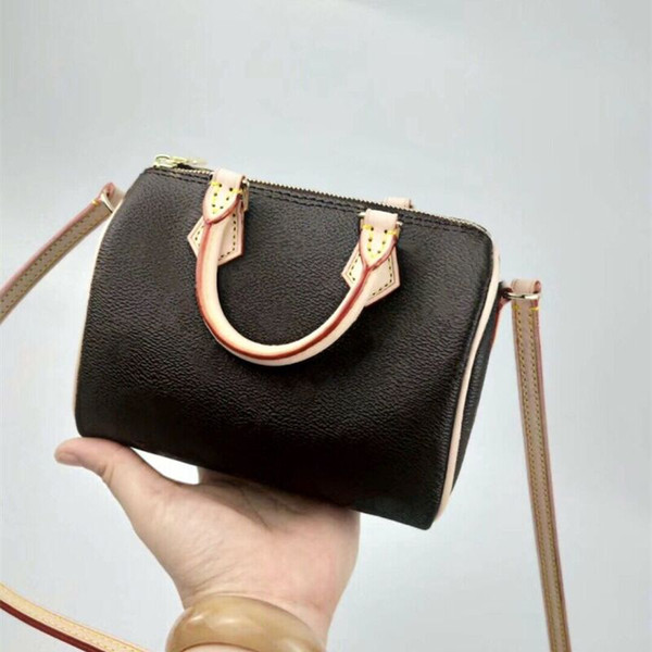 Wholesale new orignal Canvas genuine leather lady messenger bag phone purse fashion satchel nano pillow shoulder bag handbag 61252