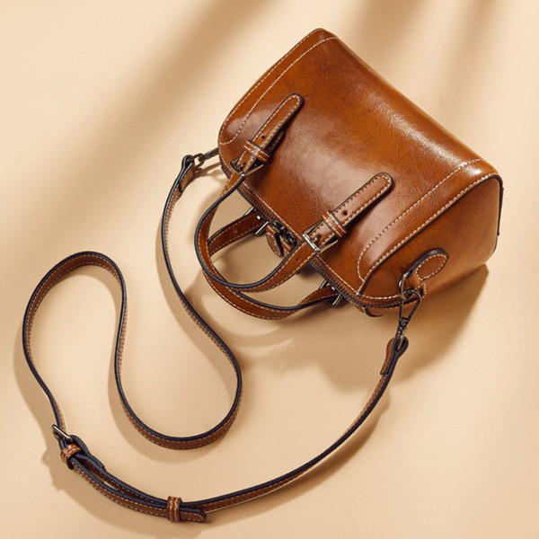 2019 The Newest High Quality 5 Colors Genuine Leather Fashion Vintage Handle Shoulder Bag Flap For Women Lady Girl