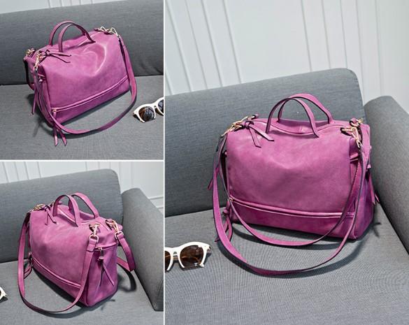 Matte leather backpack with a variety of colors shoulders portable two with a height of 23 cm wide 13 cm long 33 cm