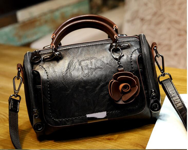 Genuine leather female bag 2019 latest Korean version of the wild single shoulder slung leather fashion atmosphere handbag 05