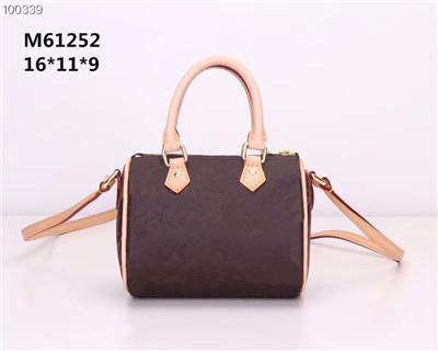 New Orignal Canvas Genuine Leather Lady Messenger Bag Mini Noe Bags Boston Bag Nano Pillow Shoulder Women Handbag 61252