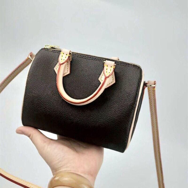 2019 Wholesale new Canvas genuine leather lady messenger bag phone purse fashion satchel nano pillow shoulder bag handbag 61252