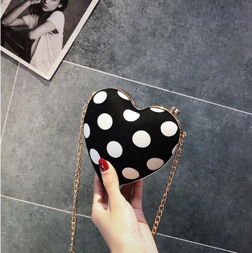 Love shape small bag female new heart heart shell three-dimensional chain bag dinner hand-slung shoulder bag