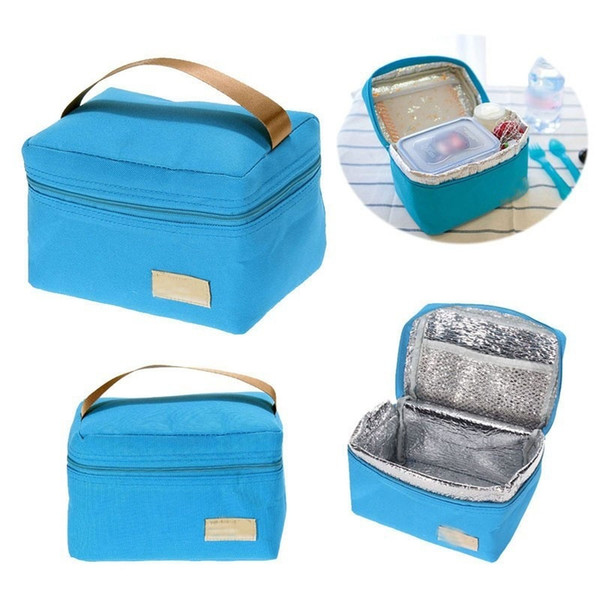 NIBESSER Waterproof Lunch Bag Thermo Portable Cooler Thermal Lunchbox Picnic Bag For Food Bento Pouch Solid Insulation Bag