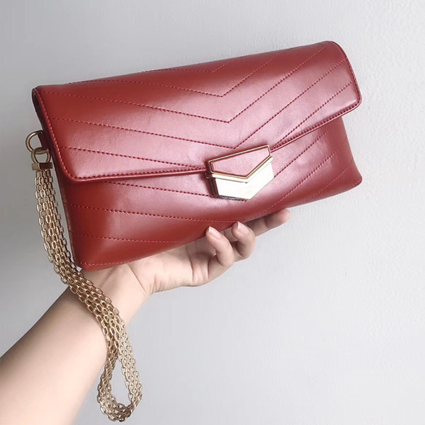 2018 Hot Sale Fashion Vintage Handbags Women bags Designer Handbags Wallets for Women Leather Chain Bag and clutch bag woc