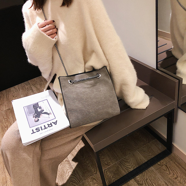 purse hanger Faux suede & PU Multiple colors coat of paint The design of Hongkong Bucket bag One shoulder bag 093-803