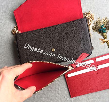 Free Shipping 3 Pieces Women's Clutch Wallet with zipper Pocket Card Holder Pochette Mini Chain Bag 64065 61276