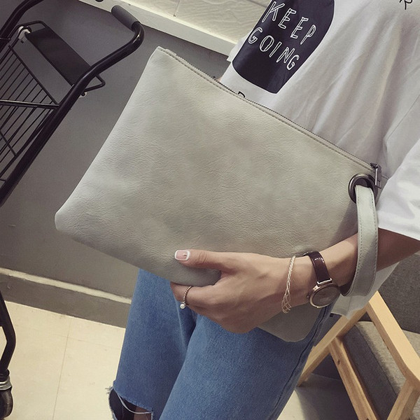 Fashion solid women's clutch bag leather women envelope bag clutch evening bag female Clutches Handbag Immediately shipping