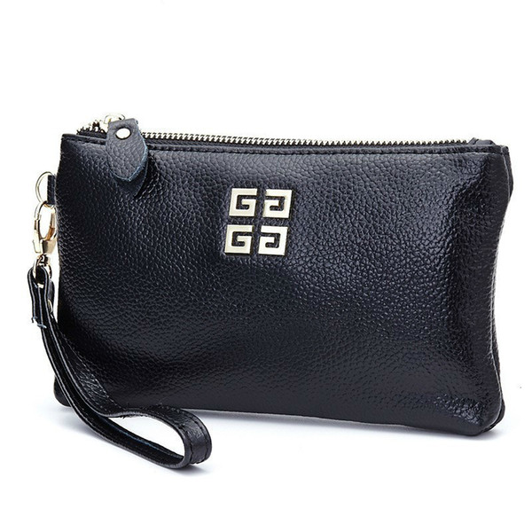 New Design Genuine Leather Women Day Clutch Bags Handbags Women Famous Brands Ladies Wristlet Clutch Wallet Evening Party Bag