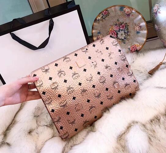 2018 New High-end Fashion Tide Large Capacity Ladies Genuine Leather Letter Pattern Envelope Clutch Bag