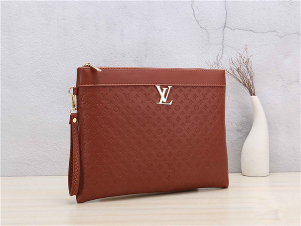 Paris style luxury famous designer top quality men women classic fashion large and medium size L clutch purse handbag 907