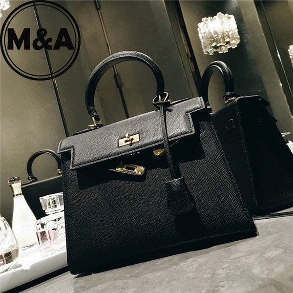 M&A 2018 new women's bag mini fashion single shoulder oblique satchel lock buckle handbag small bag