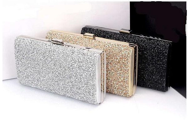 $19 Woman Evening bag Women Diamond Rhinestone Clutch Crystal Day Clutch Wallet Wedding Purse Party Banquet Black/Gold Silver