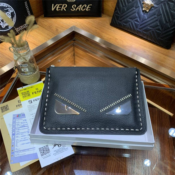 hotsale brand designer clutch bag for men high quality bird face designer handbags genuine leather small size envelope bags