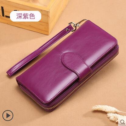 2019 new genuine leather ladies wallet Korean version of the tide simple luxury wallet clutch bag women men hangbag