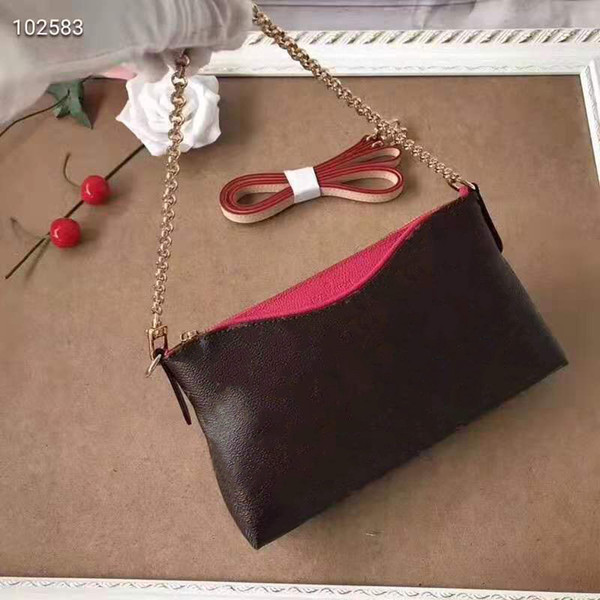 Pink sugao designer handbags crossbody bag cow genuine leather chain clutch women purse 41638#print letter flower shoudler bag 6 color