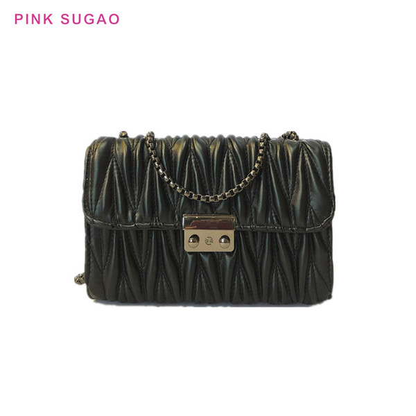 Pink sugao new fashion crossbody bag designer purse women shoulder bags luxury chain bags messenger bag pu leather lady shopping bag BHP