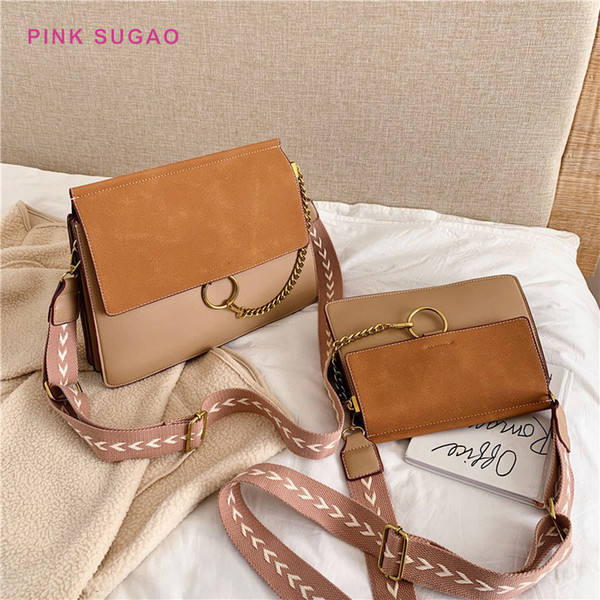 Pink sugao designer crossbody bag lady shoulder bag new fashion purse 2sizes purse high quality hot sales lady bag BHP