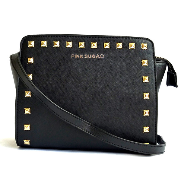 Pink sugao designer crossbody bags shoulder bag women handbags shoulder bags rivet purse 2022new style pu leather high quality