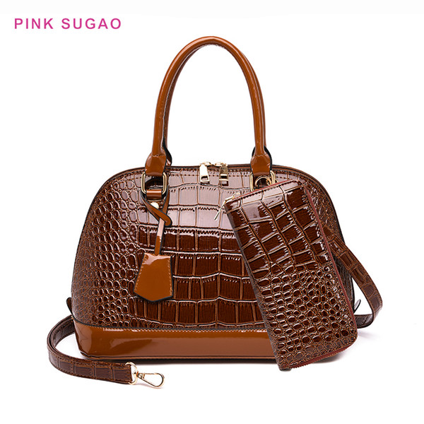 Pink sugao designer crossbody bag lady shell bags women shoulder handbag purse tote bags designer handbag clutch bags alligator BHP