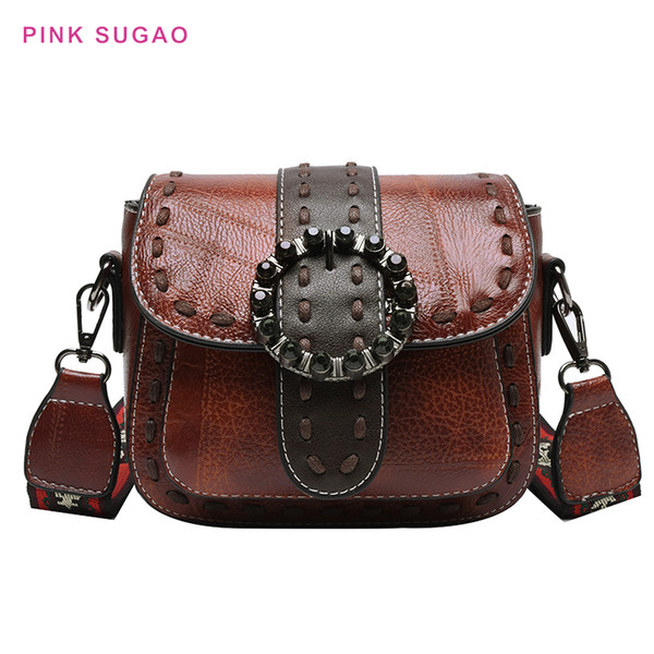 Pink sugao designer shoulder bag women crossbody bag purse new fashion circle messenger bag lady phone bags free shipping BHP