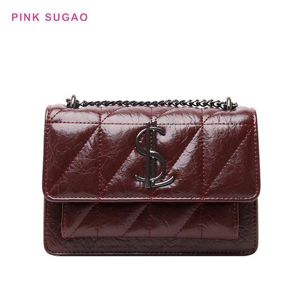 Pink sugao designer chain bags women crossbody bags luxury shoulder bag purse lady messenger bag lady phone bag pockets new fashion BHP