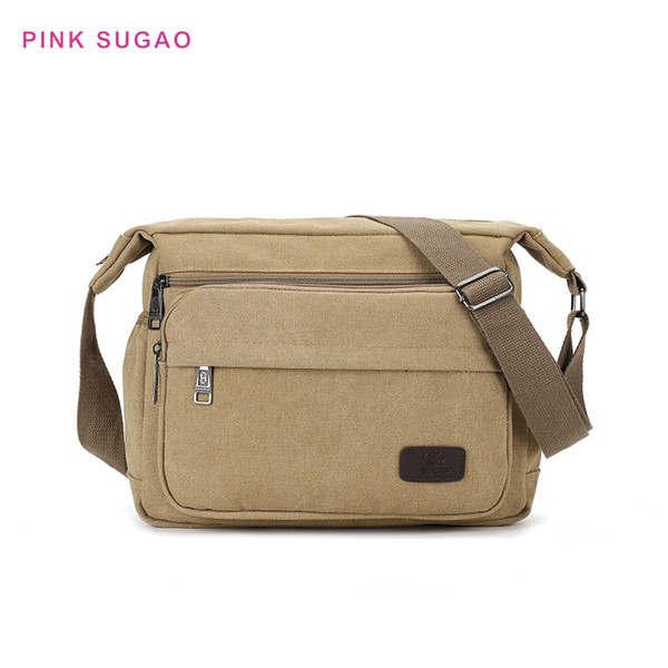 Pink sugao designer crossbody bag men casual shoulder bags canvas material messenger bag 2022new fashion large bag BHP high quality