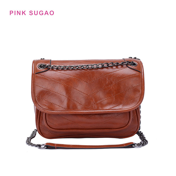 Pink sugao designer shoulder bag women cross body bag luxury purses hot sales new fashion pu leather high quality lady shopping bags