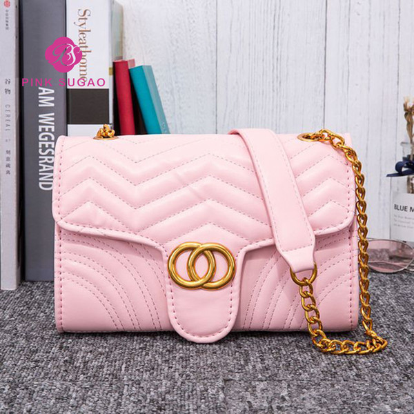 Pink sugaodesigner luxury handbags purses crossbody shoulder chain bag new pu leather designer luxury handbag women messenger bag Hollow