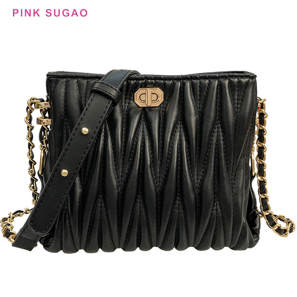 Pink sugao new styles crossbody bag designer purse women shoulder bags luxury chain bags messenger bag pu leather lady shopping bag BHP