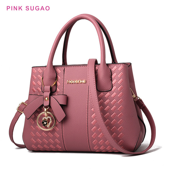 Pink Sugao designer shoulder crossbody bag women new fashion handbags luxury tote bag hot sales purse wild shoulder bag pu leather