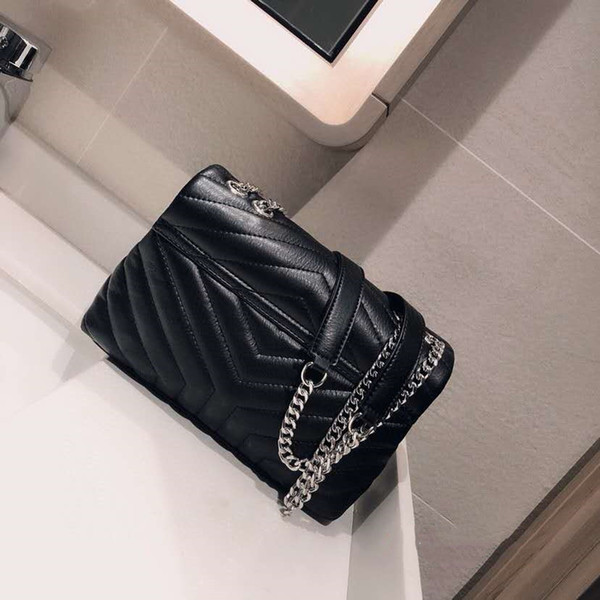 freeship new arrive ysiykiy top quality women handbag Luxury Chain Messenger Bag crossbody shoulder Flap bag V lines