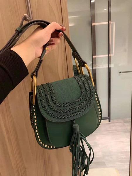 Freeship ysiykiy 2020 Classic luxury Fashion C Designer lwomen handbag rivet tassel Messenger crochet Bag crossbody shoulder suede bag