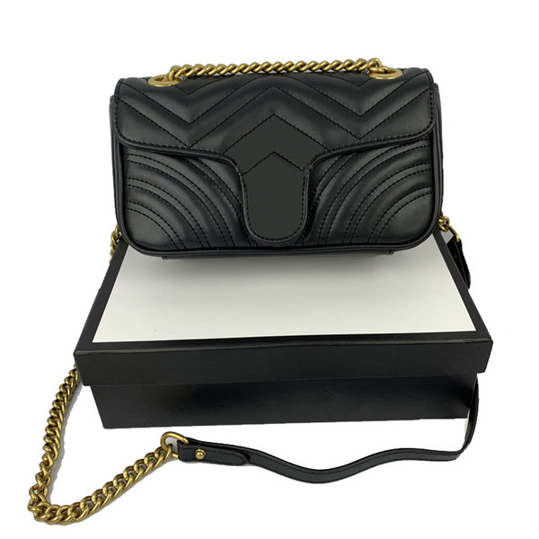 New Fashion women Love heart V Wave Pattern Satchel Designer Shoulder Bag Chain Handbag Luxury Crossbody Purse Lady Tote bags With box