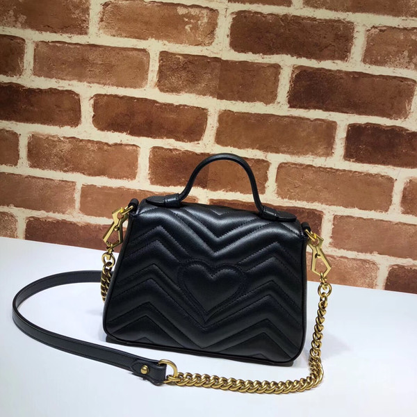 5A FACTORY price Marmont handbag original leather shoulder bag luxury crossbody bag women travel bag MINI marmont purse