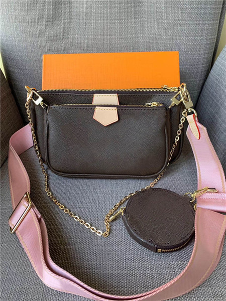 Global free shipping new Classic 3 in 1 suit luxury messenger bag with Leather shoulder bag best quality 44823 size 24cm 13cm 5cm