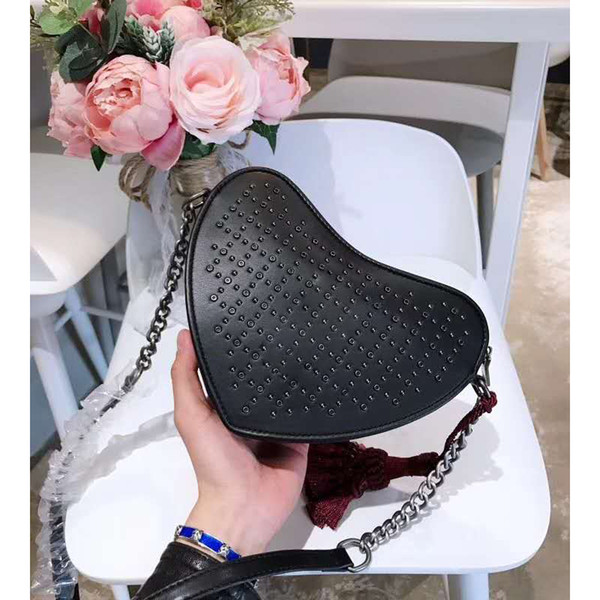 Pink sugao hot sales crossbody bags designer shoulder bag luxury purses women messenger bags heart shaped mini bag factory wholesales bag