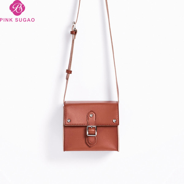 Pink sugao designer luxury handbags purses women crossbody bags new fashion shoulder bags pu leather cute child's bag messenger bags plain