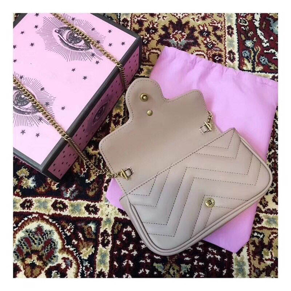 Super Mini flap real leather bag Nude Marmont style genuine leather bag Top quality original quality