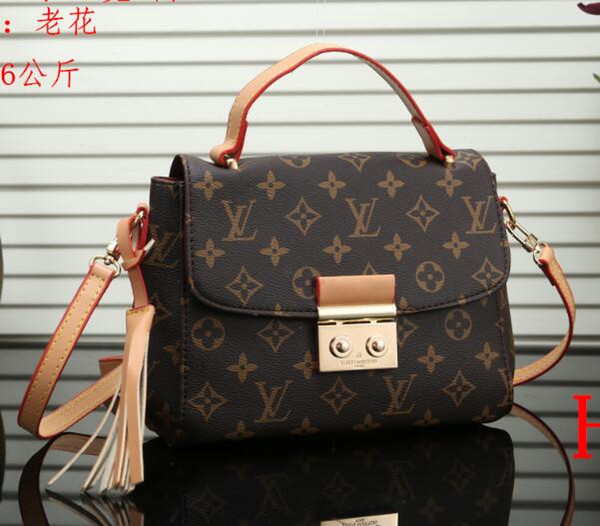 LOUIS VUITTON 2019 new Cross Body pattern synthetic leather shell chain bag Shoulder Messenger Bag Fashionista 225 #