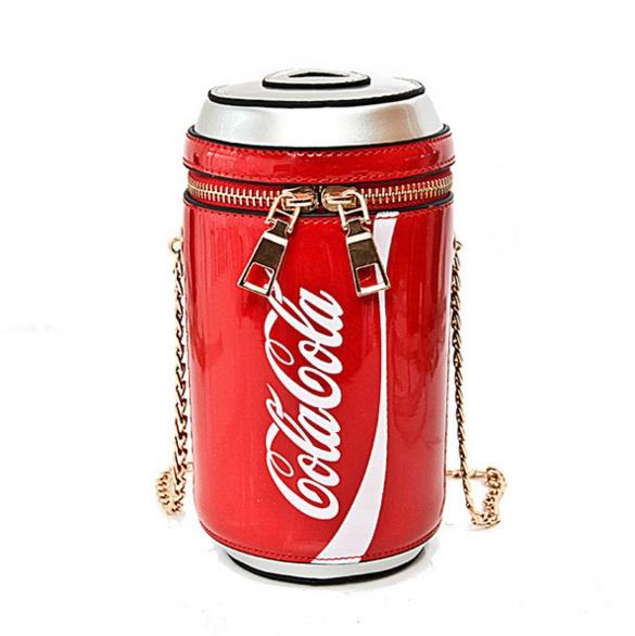 Summer Fashion new handbags High quality PU leather Women bag Personality cola cup Sweet girl Mini Chain Shoulder Messenger Bag