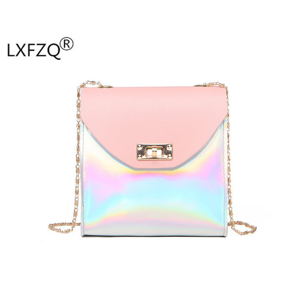 2018 New PU women bag laser Reflective women's over-the-shoulder bags fashion bolsa feminina crossbody bags for women sac a main