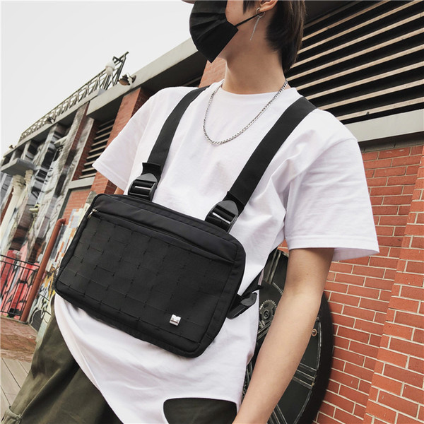 2019 ins hip hop tactical vest vest multi-pocket chest bag tide with disco contractor installed