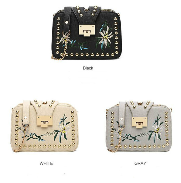 Hot high quality PU Korean style, fashion, Embroidery small square bag shark kanye west The single shoulder bag Inclined shoulder bag