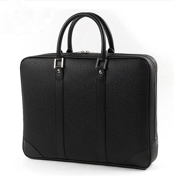 2018 New Hot Sale Men Shoulder Briefcase Black Brown Leather Handbag Business Men Laptop Bag Messenger Bag 2Color