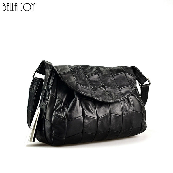 BELLA JOY Vintage Fashion Crossbody Bags For Women Dumpling Bag Genuine Leather Shoulder Bag Handbags