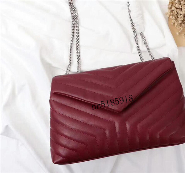 The new 2019 hot sale real leather shoulder bag female factory good price, free shipping size 32CM